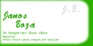 janos boza business card