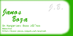 janos boza business card